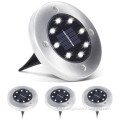 Amazon Ebay Hot Sale 8 Night Security Disk Patio Lights Energy Saving Lamp High Quality Led Solar Powered Light